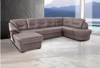 sit&more Wohnlandschaft Savoni U-Form grau 334x90x206cm Naturleder SOFTLUX