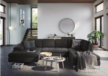 sit&more Wohnlandschaft Latigo U-Form grau fango 326x201cm Recamiere fango