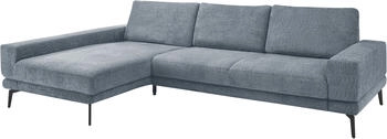 set one by Musterring Ecksofa SO 3600 293x87x180cm Metallfuß 293x180 cm kama blau/schwarz