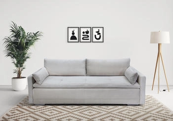 INOSIGN Schlafsofa Andrea beige 218x96cm Boxspringaufbau Dauerschlafsofa beige