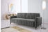 exxpo 3-Sitzer Grande, hochwertiges Schlafsofa Microvelours grau 222x90x100cm komfortabler Federkern grau