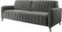 exxpo 3-Sitzer Grande, hochwertiges Schlafsofa Microvelours grau 222x90x100cm komfortabler Federkern grau