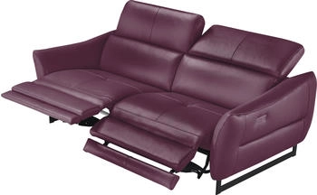Egoitaliano 2,5-Sitzer Dafne rot cherry 208x97x108cm NUVOLE Naturleder Körnung