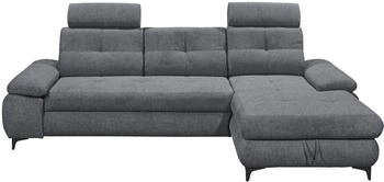 ED EXCITING DESIGN Ecksofa Altona L-Form grau anthrazit 274x88x177cm Stauraum, Arm- Kopfstützen anthrazit