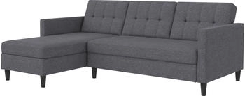 Dorel Home Ecksofa Hartford II grau 213x83x154cm Webstoff Stauraum, Recamiere montierbar grau