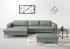 Domo Polstermöbel Ecksofa Modica L-Form grün mint 329x81x173cm moderne Optik Recamieire Cord mint