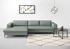 Domo Polstermöbel Ecksofa Modica L-Form grün mint 329x81x173cm moderne Optik Recamieire Cord mint