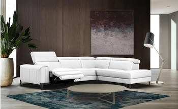 Calia Italia Ecksofa Benja, erstklassigen Komfortfunktionen zum Wohlfühlen weiß bianco puro 294x227cm Leder