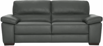 Calia Italia 3-Sitzer Gaia, hochwertiges Ledersofa erstklassigem grau 210x92x97cm SORRENTO BULL