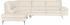 Calia Italia Ecksofa Dave, italienisches L-Form, erstklassiger weiß altweiß 297x87x97cm BULL SORRRENTO Ottomane