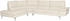 Calia Italia Ecksofa Dave, italienisches L-Form, erstklassiger weiß altweiß 297x87x97cm BULL SORRRENTO Ottomane