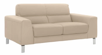 Calia Italia 2,5-Sitzer Simon modern elegant, italienisches beige 202x81x94cm SORRENTO BULL zwei Led
