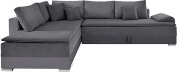 INOSIGN Ecksofa Night & Day L-Form schwarz 324x95x218cm Boxspring 180x200 cm Dauerschläfer schwarz