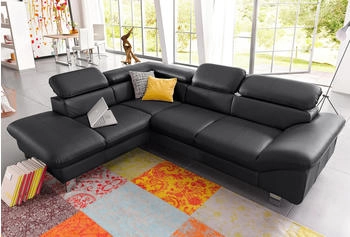 Cotta Collection Ecksofa Driver L-Form schwarz 268x73x214cm Kunstleder SOFTLUX BEEFY Luxus-Kunstleder NaturLED