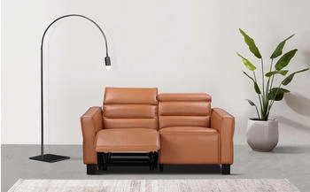Places of Style 2-Sitzer Carpari, 162 cm manueller od. elektrischer Relaxfunktion braun cognac 162x97x100cm cognac