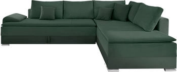 INOSIGN Ecksofa Night & Day L-Form beige 324x95x218cm rechts flaschengrün
