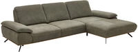 Die PlanBar Ecksofa "PN-EM18063 L-Form" wahlweise mit echt bezogenem R&uuml;cken und