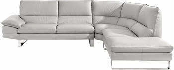 Calia Italia Ecksofa Dave, italienisches erstklassigem , L-Form grau 297x87x97cm NaturLeder Sorrento rechts