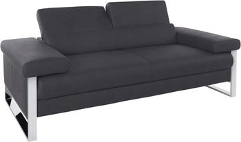 Willi Schillig 2-Sitzer finn Design Award 2016, Fußgestell Chrom glänzend 210 cm antracite S37