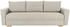 INOSIGN 3-Sitzer MAGHERA mit Bettfunktion und mit Wellenunterfederung, Cord und Struktur-Bezug, 230/92,5/79 cm creme