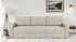 INOSIGN 3-Sitzer MAGHERA mit Bettfunktion und mit Wellenunterfederung, Cord und Struktur-Bezug, 230/92,5/79 cm creme