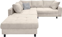 COLLECTION AB Ecksofa "Toni L-Form, B: 215 cm" Set: Sofa & Hocker, 2 Zierkissen,