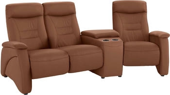 exxpo 3-Sitzer Ascoli Kinosofa mit Sitzkomfort Armlehnen inkl. RelaxFunktion Ablage Rückenlehne cognac