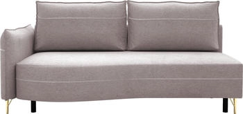 exxpo Loungesofa mit toller Kontrastnaht, Solitärmöbel schmale Armlehne, Schlafsofa mit Bettfunktion und Federkern lila