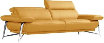 Egoitaliano 2,5-Sitzer Anais, Designsofa mit Sitzkomfort Designfuß, inkl. verstellbarer Kopfteile, gelb