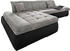 Domo Polstermöbel Ecksofa PB Moric mit Bettfunktion + ArmteilVerstellung L-Form im XXL-Format 300x172x80 cm schwarz/weiß-grau