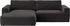 Cotta Collection Ecksofa Lasso L-Form XL-Sofa, mit breiter Recamiere im trendigen Cord oder angenehmen Strukturstoff, anthracite