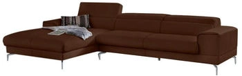 Willi Schillig Ecksofa piedroo, Designsofa mit L-Form Kopfteilverstellung mit Sitztiefenverstellung 343cm tabacco Z69