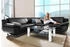 Trendmanufaktur Ecksofa Rondo mit Schlaffunktion 267x247 cm Armlehnen L-Form mit Federkern schwarz schwarz