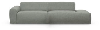 Trendmanufaktur Big-Sofa Braga mit Kaltschaum, Megasofa Cord modernes Couch mit Sitzkomfort 277x72x107 cm grey pinstripe