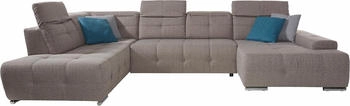 sit&more Wohnlandschaft Mistral U-Form mit BettFunktion inklusive Kopfteilverstellung schlamm schlamm sit&more Wohnlandschaft Mistral U-Form mit BettFunktion inklusive Kopfteilverstellung schlamm schlamm