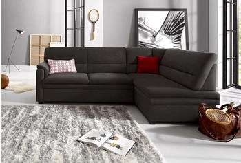 sit&more Ecksofa Pisa L-Form mit Federkern mit BettFunktion schwarz sit&more Ecksofa Pisa L-Form mit Federkern mit BettFunktion schwarz