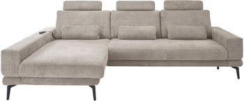 set one by Musterring Ecksofa SO 3600 mit Funktion Kopfstützen und Nierenkissen 293 x Tiefe 180 cm Kama stone/Kama stone Kama stone