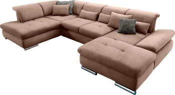 set one by Musterring Wohnlandschaft SO 4100 Federkernunterfederung inkl. Kopfteilverstellung Bettfunktion U-Form braun 16