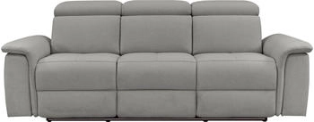 Places of Style 3-Sitzer Pareli 229cm Relaxfunktion 2 Sitzen USB, KT-Verstellung LED Echtleder, Kunstleder, Web, grau/grau