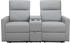 Home Affaire 2-Sitzer Daoulas, 2er-Kinosofa TV-Sessel Multimedia-Sofa mit Relaxfunktion Getränkehalter hellgrau