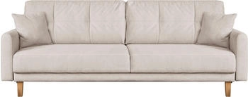 Home Affaire 3-Sitzer Triplo mit Bettfunktion und incl. Zierkissen 215/100/89 cm Liegefläche 191 x 145 cm beige