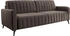 exxpo 3-Sitzer Grande, hochwertiges Schlafsofa Microvelours, mit Bettfunktion und Federkern braun