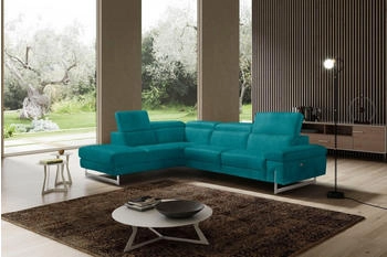 Egoitaliano Ecksofa Candice, inkl. 2 elektrischer Relaxfunktionen, Bedienung über Taste an Armlehne, teal