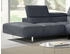 Egoitaliano Ecksofa Malika, mit Ottomane, inkl. Kopfteilverstellung und chromfarbenen Metallfüßen, charcoal, 300x70x107 cm
