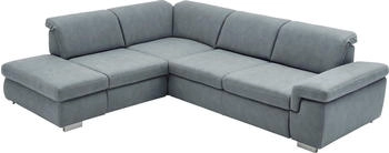 DIE PLANBAR Ecksofa MP-IN17041 L-Form Sitztiefenverstellung optional mit Kopfteilverstellung & BettFunktion steel