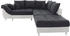 Collection AB Polstergarnitur Innsbruck (Spar-Set) Ecksofa und Hocker 247 cm hellgrau/anthrazit