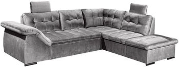 Stella Trading ED EXCITING DESIGN Ecksofa Estrella, mit Schlaffunktion & Bettkasten, silber