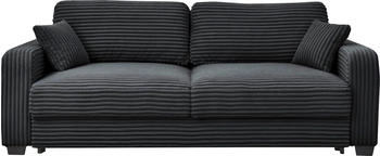 Stella Trading ED EXCITING DESIGN Schlafsofa Carrara mit Schlaffunktion & Bettkasten schwarz