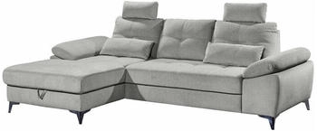Stella Trading ED EXCITING DESIGN Ecksofa Auckland mit Schlaffunktion & Bettkasten grau