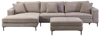 Home Deluxe Sofa BELLANO Cord - 340x188x 94cm inkl. Zierkissen Cordsofa L - Form Ecksofa